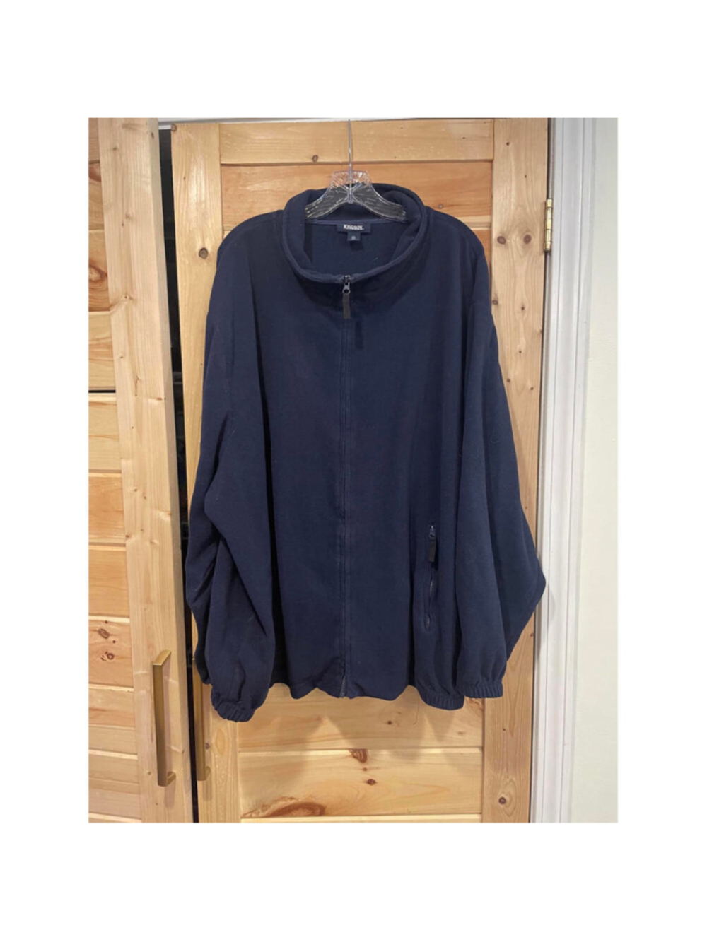Kingsize Men's 4XL Big Navy Blue Fleece Jacket